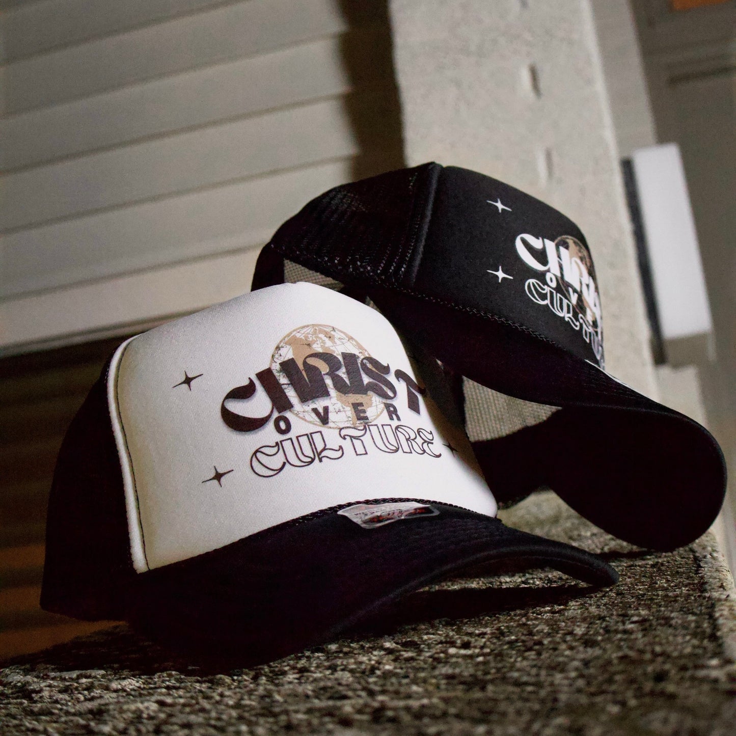 Christ Culture Trucker Hat- B&W
