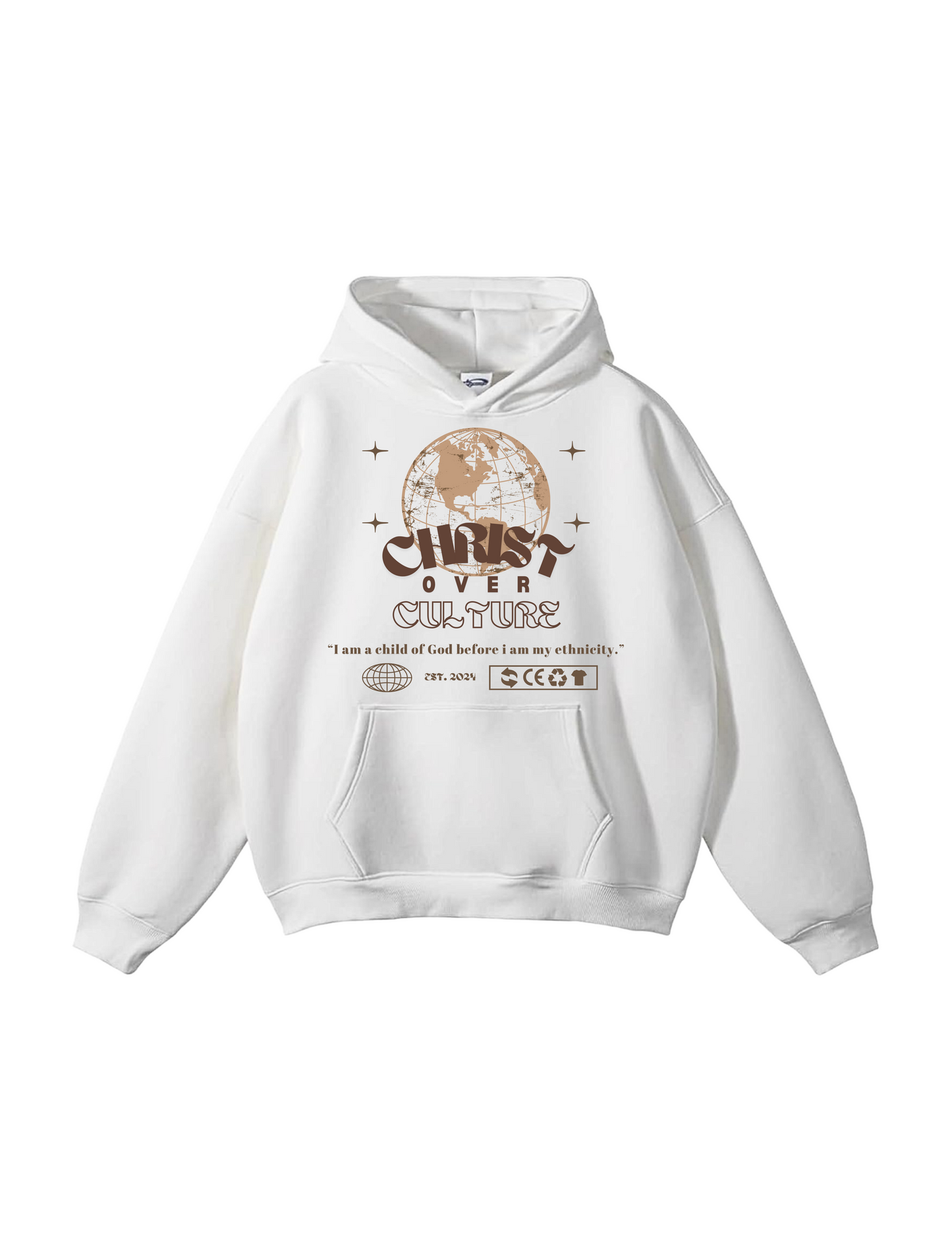 CHRIST CULTURE UNISEX HOODIE, WHITE
