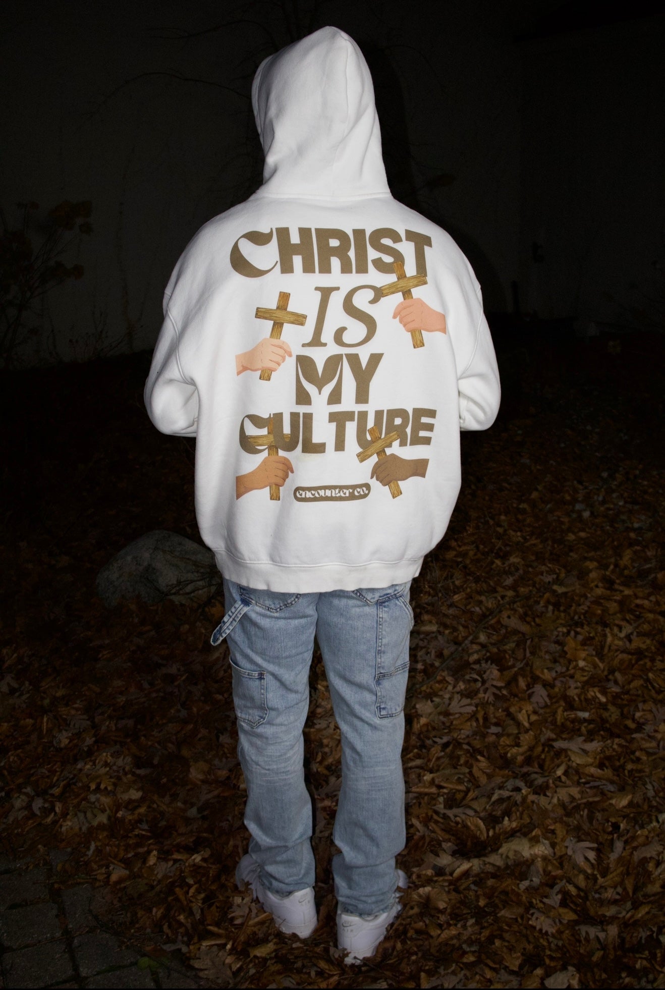 CHRIST CULTURE UNISEX HOODIE, WHITE