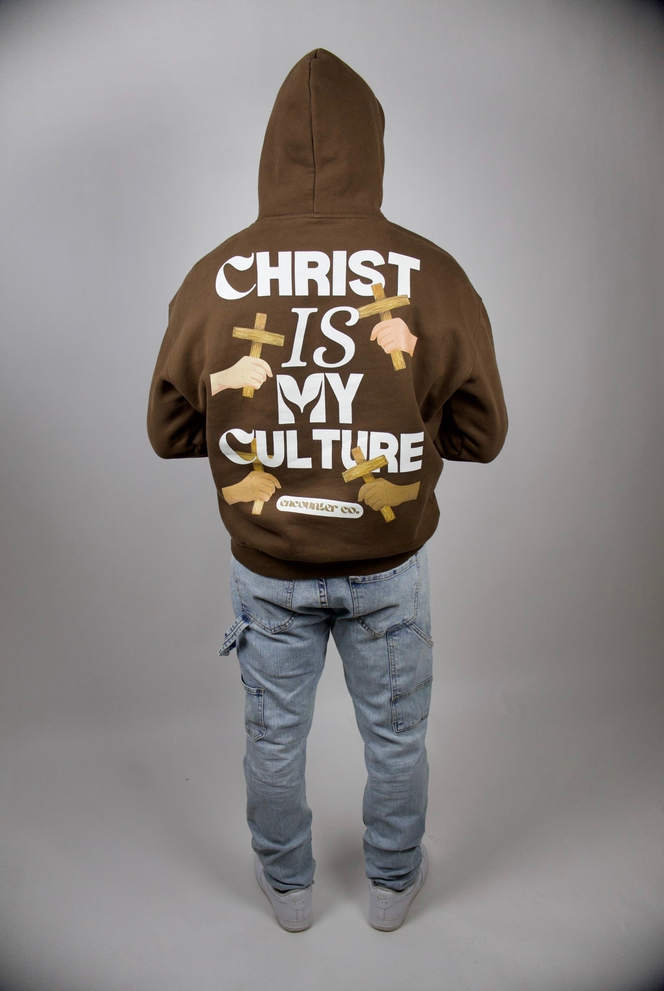 CHRIST CULTURE UNISEX HOODIE, COFFEE
