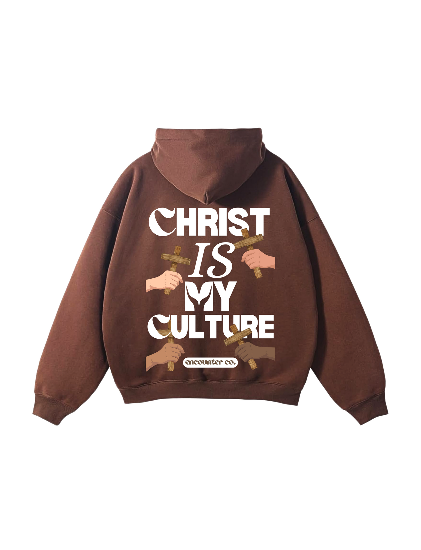 CHRIST CULTURE UNISEX HOODIE, COFFEE