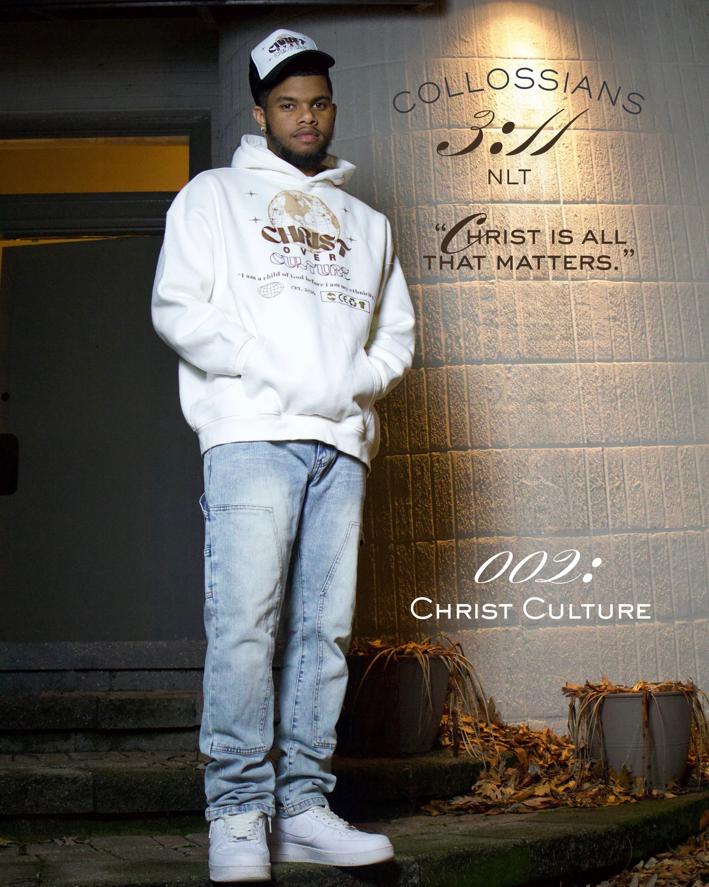 CHRIST CULTURE UNISEX HOODIE, WHITE