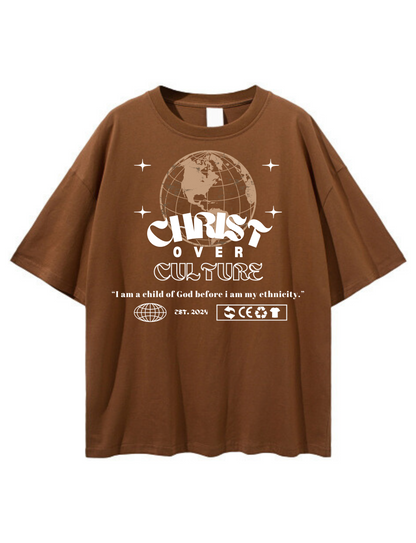 CHRIST CULTURE UNISEX TEE, BROWN