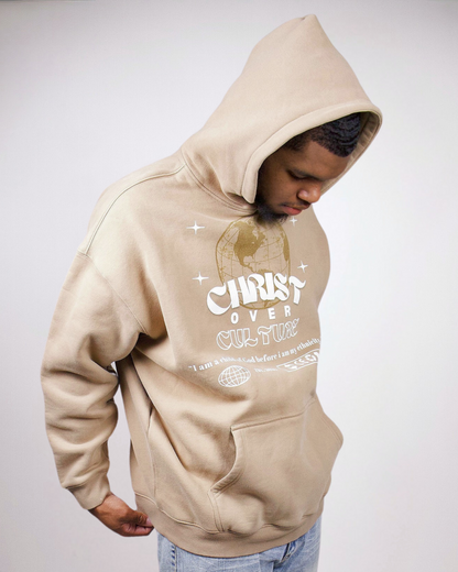 CHRIST CULTURE UNISEX HOODIE, BEIGE